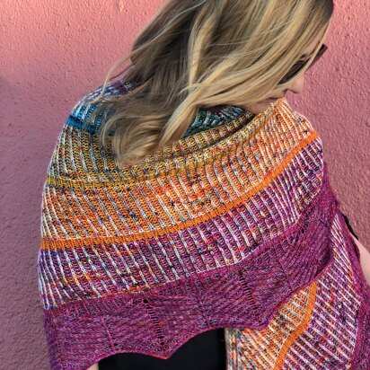 Rainbrioche Shawl