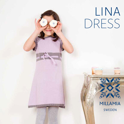 "Lina Dress" - Dress Knitting Pattern For Girls in MillaMia Naturally Soft Merino - knitting pattern