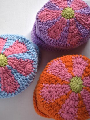 Crocheted flower top hat