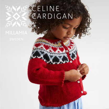 " Celine Cardigan " - Cardigan Knitting Pattern For Girls in MillaMia Naturally Soft Merino by MillaMia