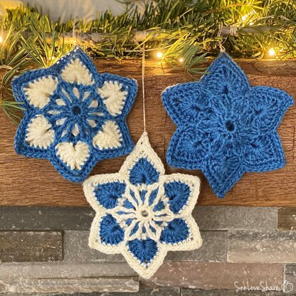 Brioche Crochet Six-Point Star