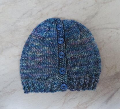 Girls' Sock Yarn Ponytail Hat