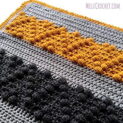 Chevron Bobble Block Blanket