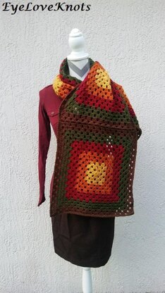 Granny Square Rectangle Shawl