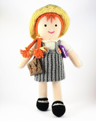 Annabelle schoolgirl doll knitting pattern 19019