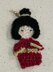 Kokeshi Doll Applique