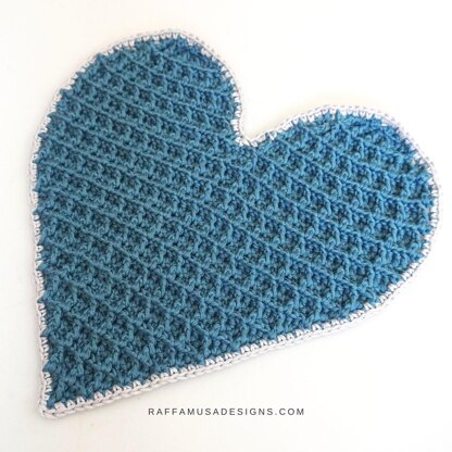 Waffle Heart Dishcloth