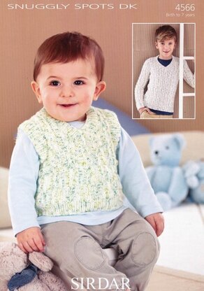 Top and Sweater in Sirdar Snuggly Spots DK - 4566