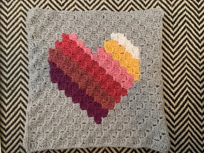 Heart Crochet Cushion