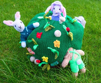 Rabbit Burrow with fox and rucksack