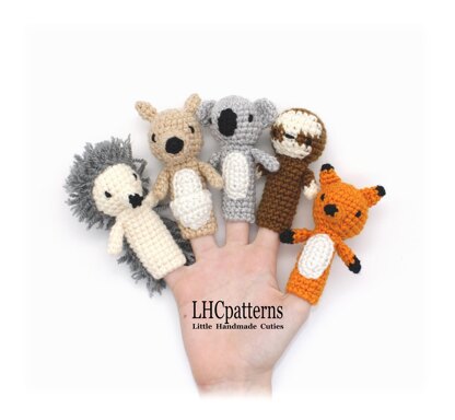 Animal2 Ten Finger Puppets Crochet Pattern