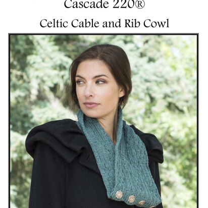 Celtic Cable and Rib Cowl in Cascade Yarns Cascade 220® - W639 - Downloadable PDF