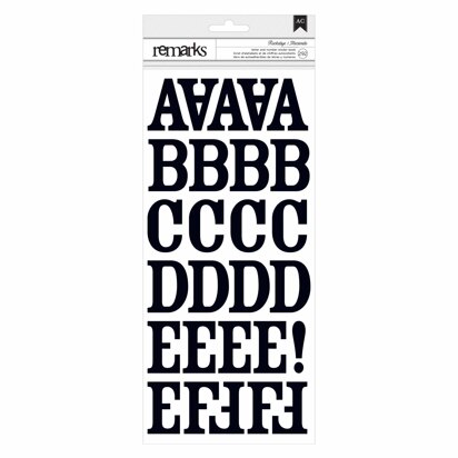 American Crafts Stickers Rockabye Alphabet Black (292 Piece)