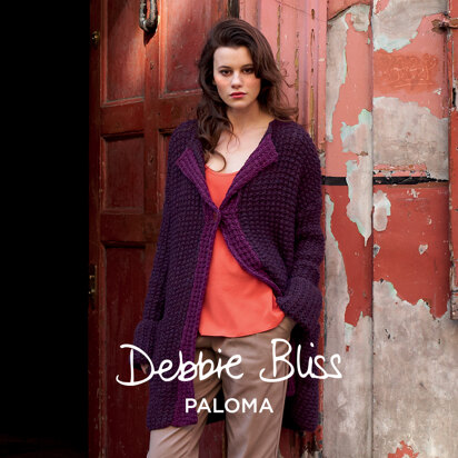Myah Cardigan - Knitting Pattern for Women in Debbie Bliss Paloma