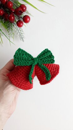 Christmas bells ornament easy crochet pattern