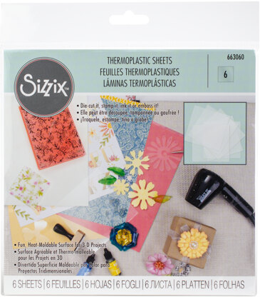 Sizzix Thermoplastic Sheets 6"X6" 6/Pkg - 380170