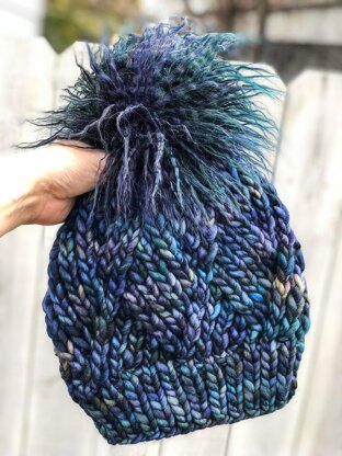 Knit Diamond Twist Beanie