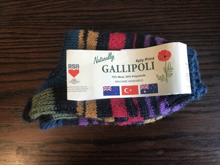 Holiday yarn socks #3