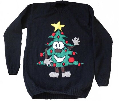 Christmas Tree Jumper / Sweater Knitting Pattern #3