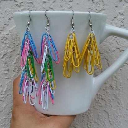 Thread & Paper Clip Earrings