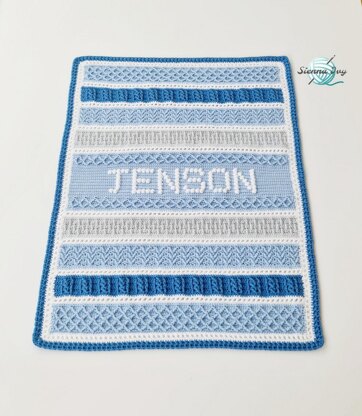 Personalised Post & Bobble Baby Blanket