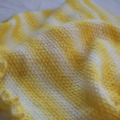 Ray of Sunshine Baby Blanket with Ruffle.