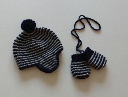 Theo Earflap Hat and Mitts