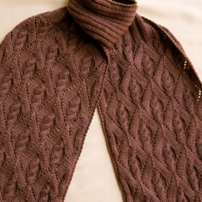 My Favorite Cable Lace Scarf