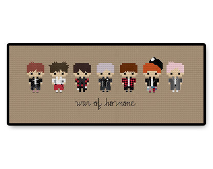 BTS War of Hormone Bite Size - PDF Cross Stitch Pattern