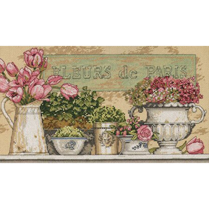 Dimensions Flowers of Paris Cross Stitch Kit - 36cm x 20cm