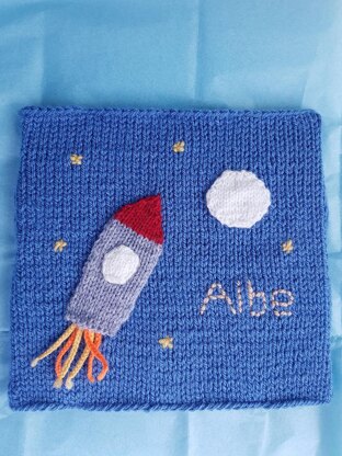Knitted Rocket Space Picture