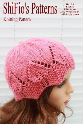 Knitting pattern ladies hat #28
