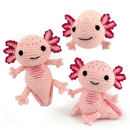 Alice the Axolotl Crochet pattern by Moji-Moji Design