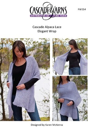 Elegant Wrap in Cascade Alpaca Lace - FW154