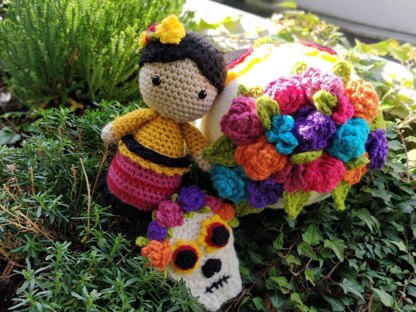 PATTERN Halloween Dia de los Muertos Bundle Set Crochet Amigurumi dolls pumpkin black cat frankenstein dracula mummy scarecrow voodoo witch