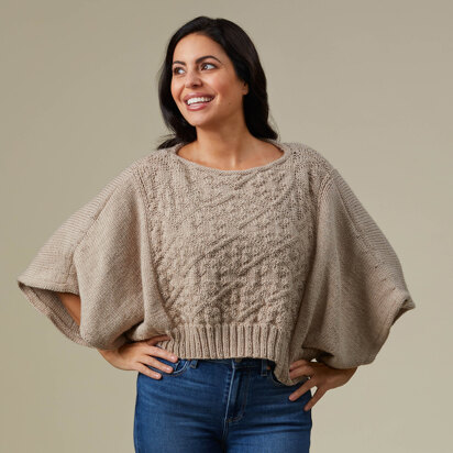 1310 Sirius - Poncho Sweater Knitting Pattern for Women in Valley Yarns Ashfield - knitting pattern