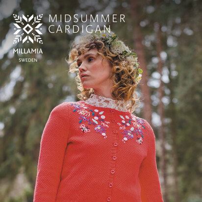 Midsummer Cardigan - Cardigan Knitting Pattern For Women in MillaMia Naturally Soft Cotton by MillaMia