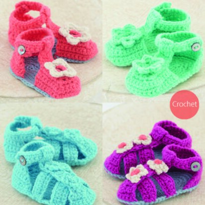 Sandals in Sirdar Snuggly DK - 4752 - Downloadable PDF