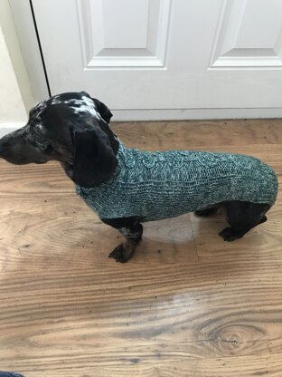 Dachshund Cable Knit Jumper