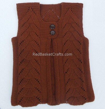 Walnut Leaf Vest - Elegant Top