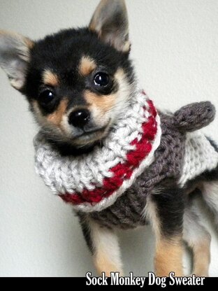 Sock Monkey Dog Sweater