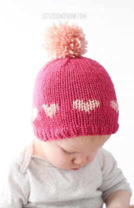 Little Valentine Fair Isle Heart Hat