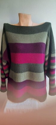 Wide Stripe Slouchy Sweater