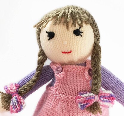 knitted doll hair