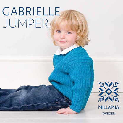 "Gabrielle Jumper" - Jumper Knitting Pattern in MillaMia Naturally Soft Merino