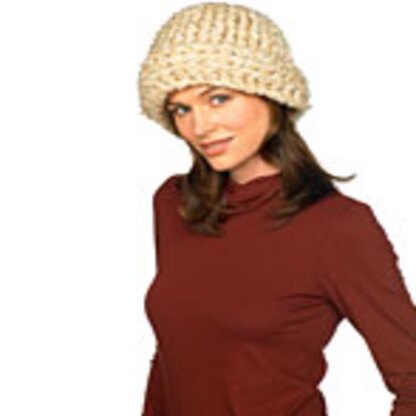 Crochet Reversible Hat in Red Heart Light & Lofty - SB708-006
