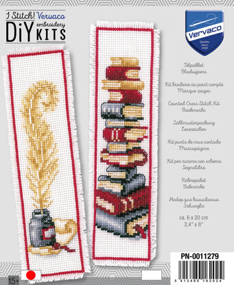 Vervaco Bookmark Goose Feather Cross Stitch Kit - 6cm X 20cm/2.4in X 8in