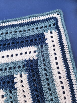 Filet Log Cabin Blanket