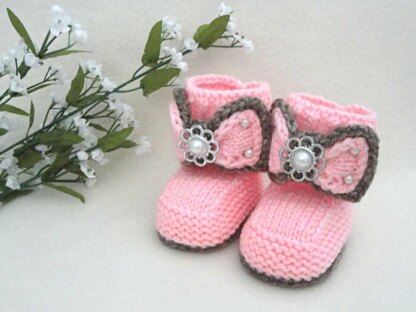 Pattern Knit Booties Merida