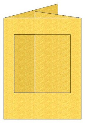 Craftcreations Pack of 5 Double Fold Small Cards/Envelopes Square Aperture, Stardream Gold (PK016A-85)